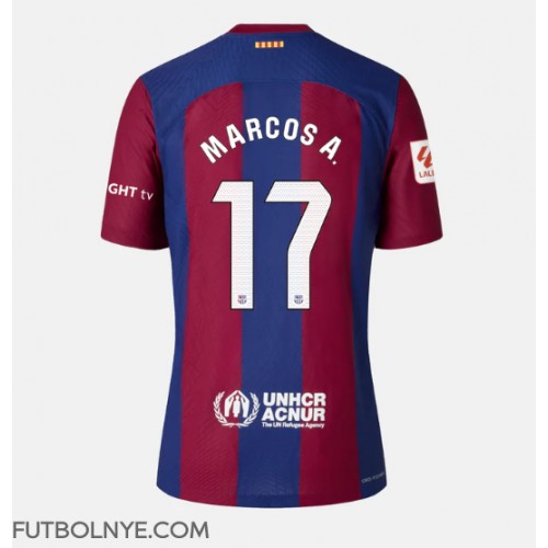 Camiseta Barcelona Marcos Alonso #17 Primera Equipación para mujer 2023-24 manga corta